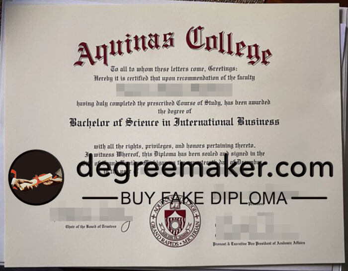 buy fake Aquinas College degree