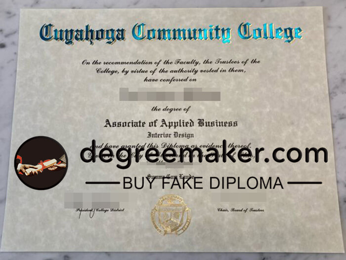buy fake Cuyahoga Community College degree