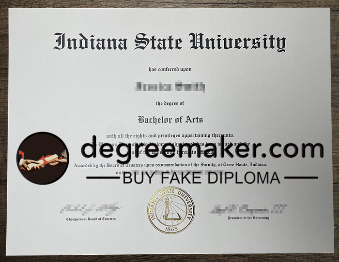 buy fake Indiana State University degree