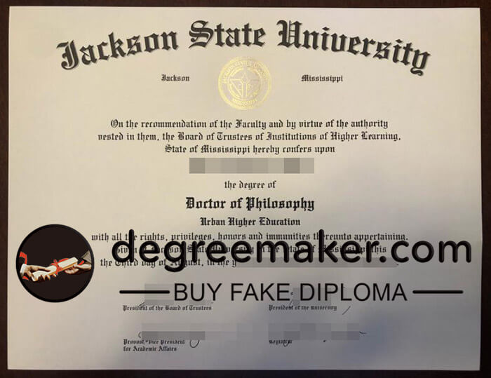 buy fake Jackson State University degree