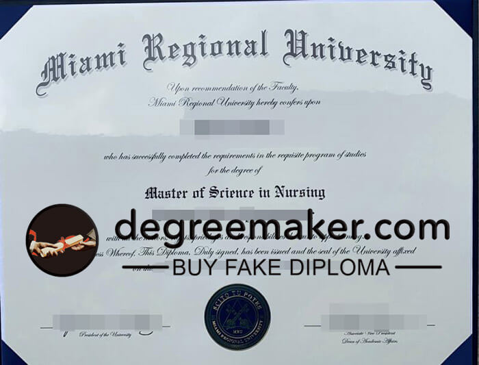 buy fake Miami Regional University degree