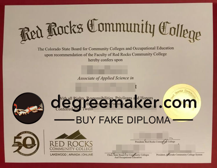 buy fake Red Rocks Community College degree