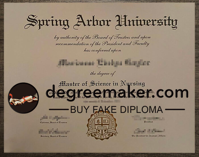 buy fake Spring Arbor University degree