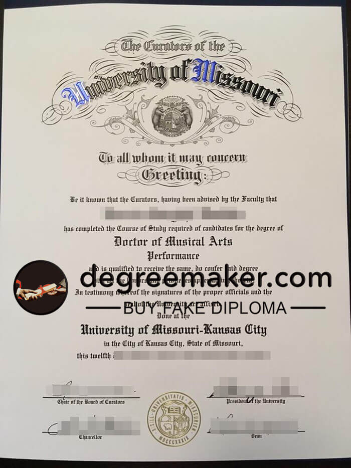 buy fake University of Missouri Kansas City degree