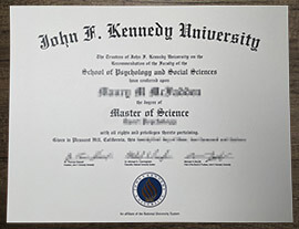 Order a phony John F. Kennedy University degree for a job.