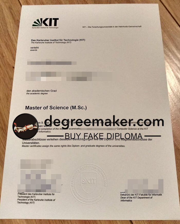 buy fake Karlsruhe Institute of Technology degree