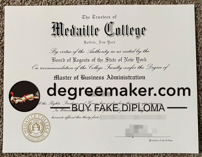 buy fake Medaille College degree