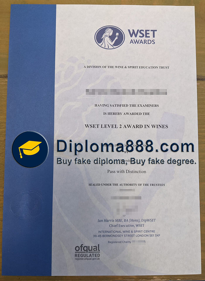order fake WSET Level certificate online