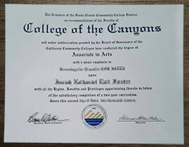 Order a phony College of the Canyons degree online for a job