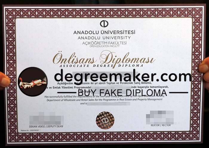 buy fake Anadolu University degree