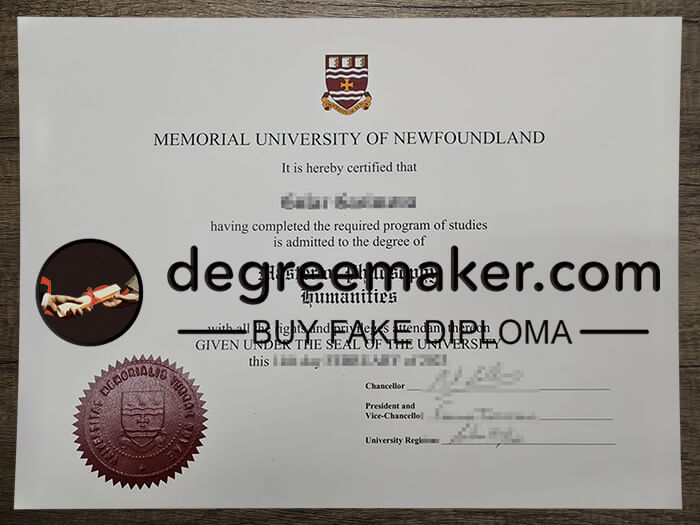 buy fake Memorial University Newfoundland degree