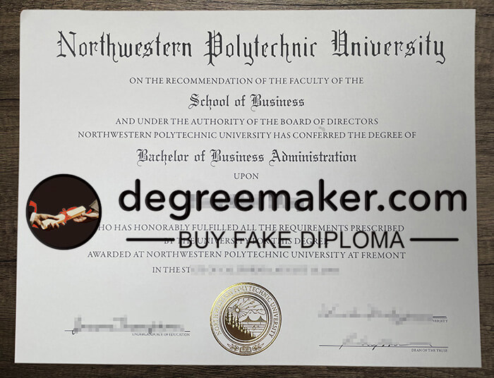 buy fake Northwestern Polytechnic University degree