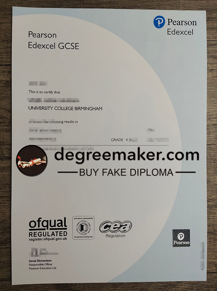 buy fake Pearson Edexcel GCSE certificate