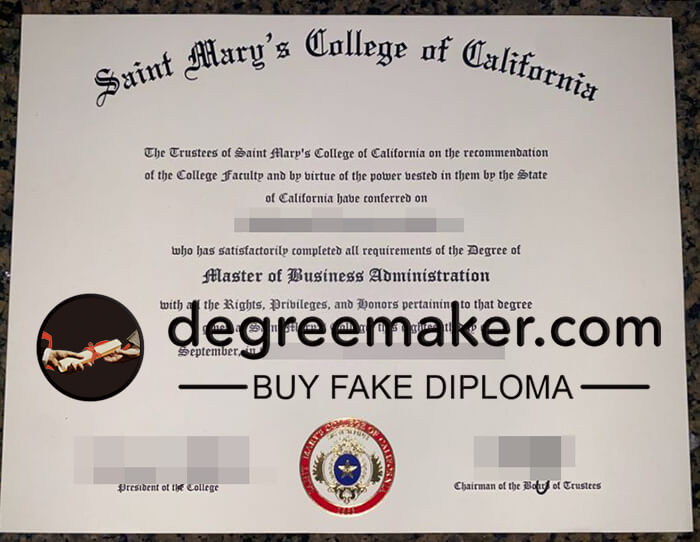 buy fake Saint Mary's College of California degree
