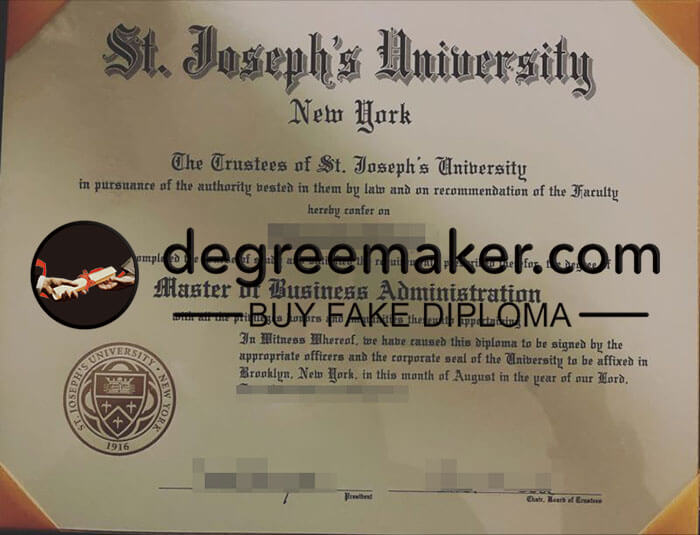 buy fake St. Joseph's University degree
