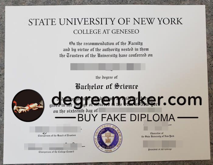 buy fake Geneseo State College degree