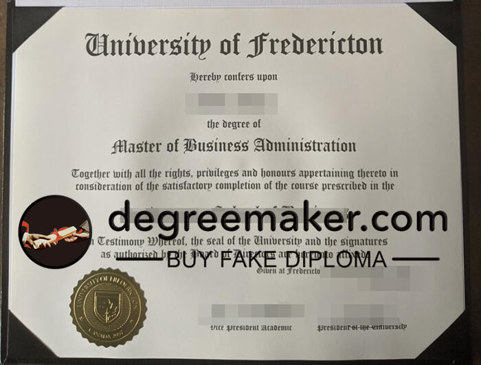 buy fake University of Fredericton degree
