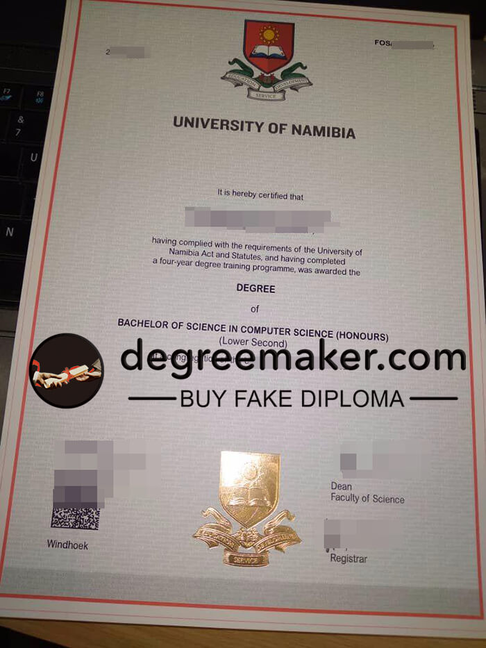 buy fake University of Namibia degree