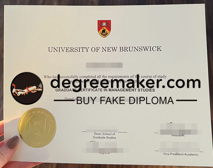 buy fake University of New Brunswick degree