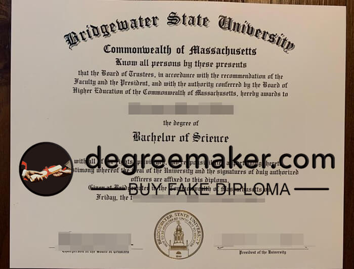buy fake Bridgewater State University degree