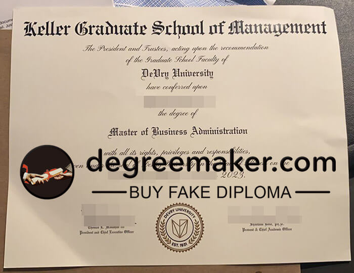buy fake DeVry University degree