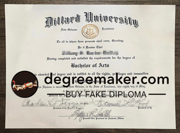 buy fake Dillard University degree