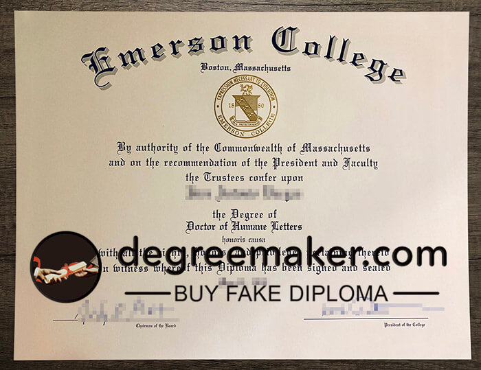 buy fake Emerson College degree