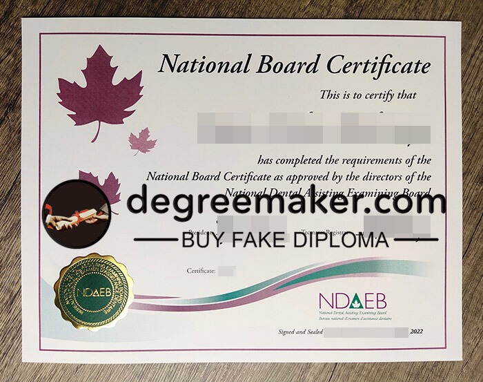 buy fake NDAEB certificate online