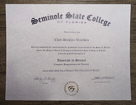 Buy fake Seminole State College of Florida degree online.