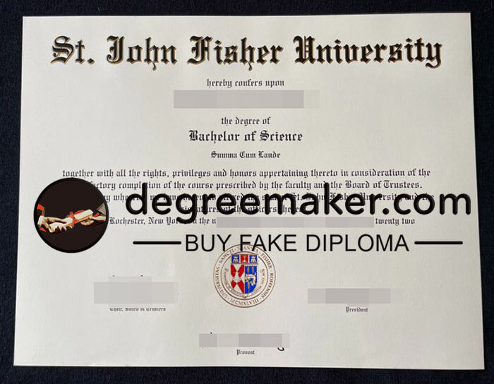 buy fake St. John Fisher University degree