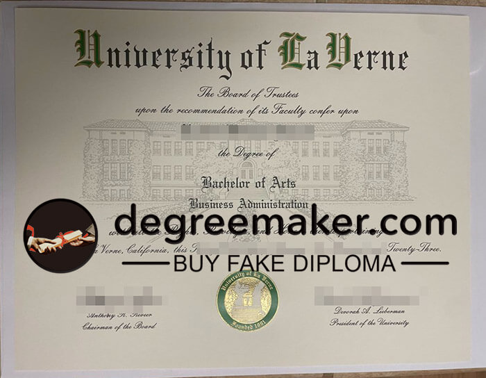 buy fake University of La Verne degree