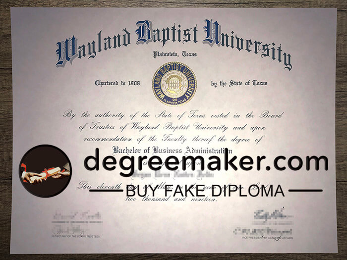 buy fake Wayland Baptist University degree