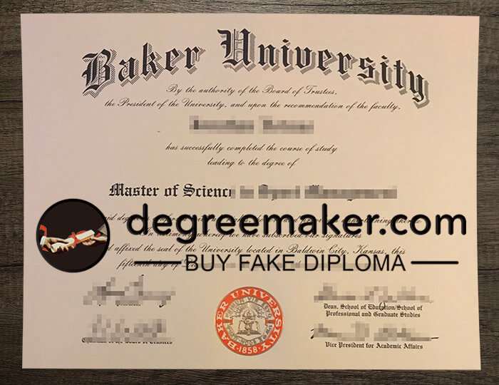 buy fake Baker University degree