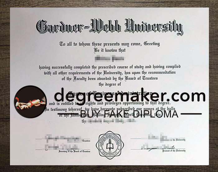 buy fake Gardner Webb University degree