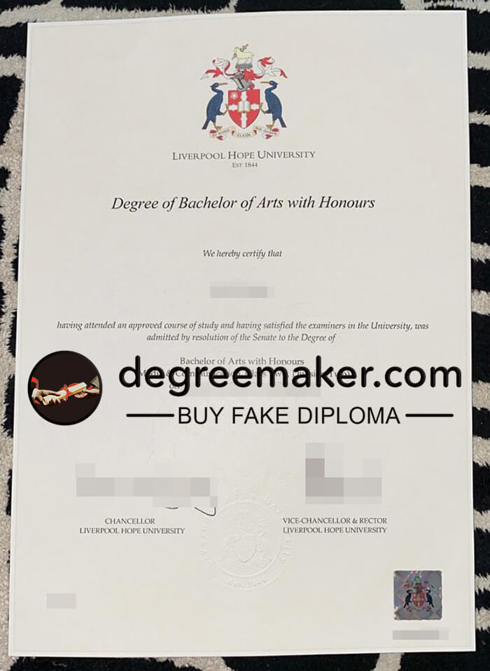 buy fake Liverpool Hope University degree
