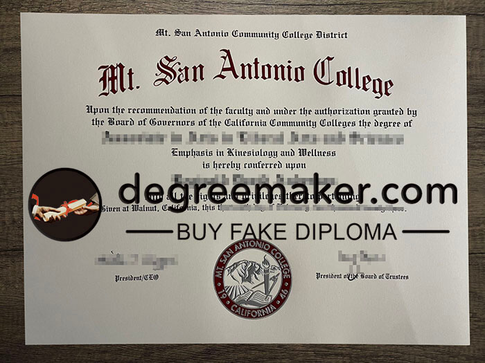 buy fake Mt. San Antonio College degree