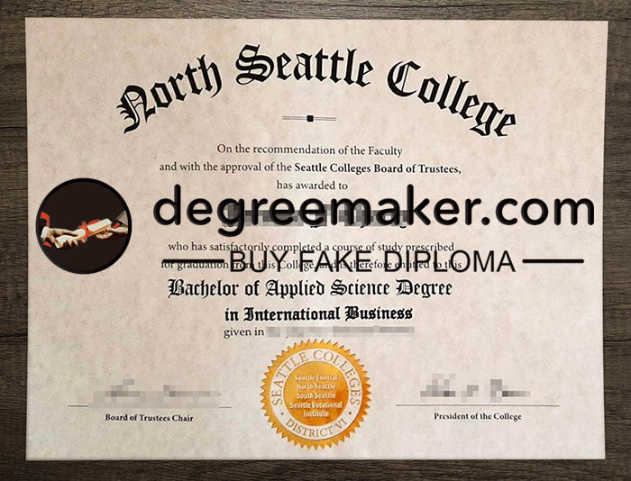 buy fake North Seattle College degree