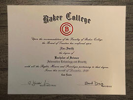 Who can make the fake Baker College diploma for me?