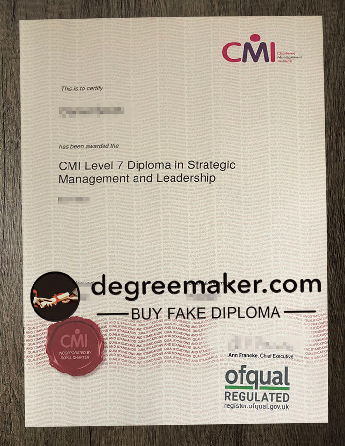 buy fake CMI Level 7 diploma online