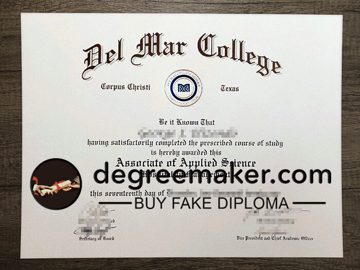 buy fake Del Mar College degree