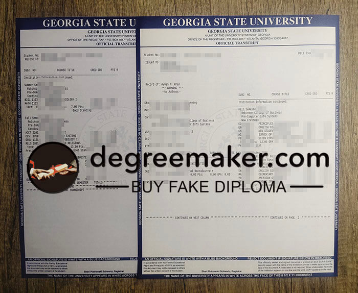 order fake Georgia State University degree online