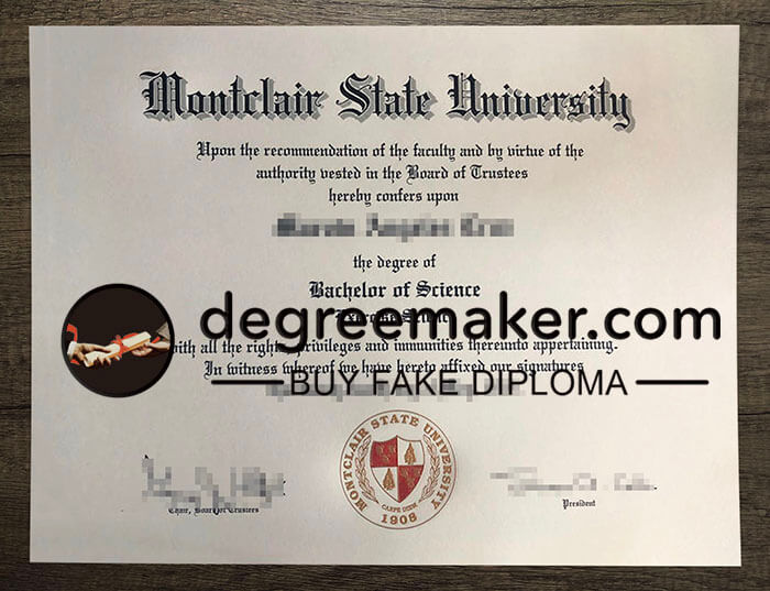 fake Montclair State University degree
