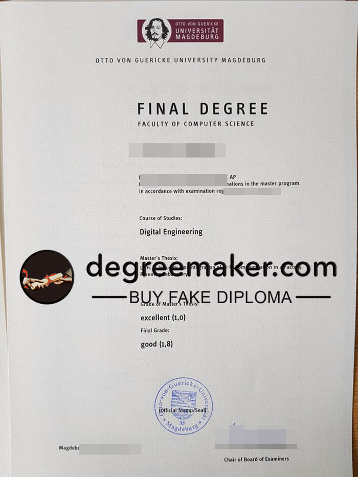 order fake Otto von Guericke University Magdeburg diploma