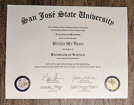 Order the latest 2023 San Jose State University diploma online.