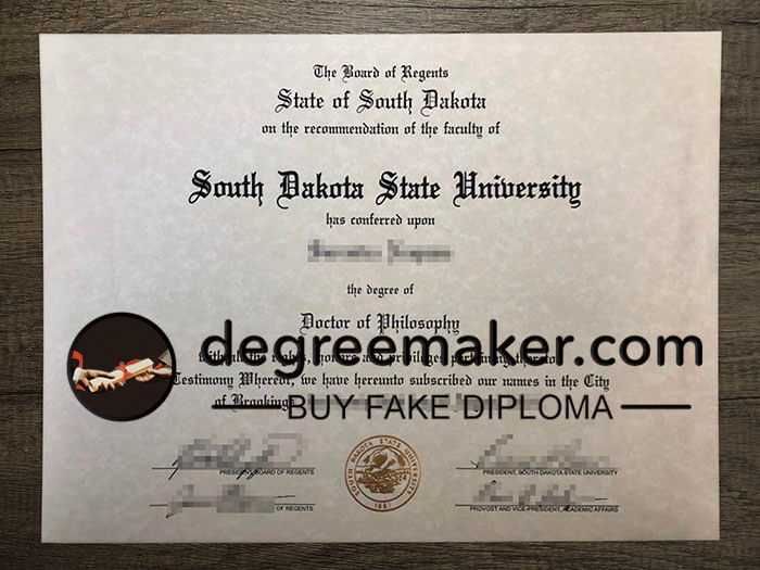 make a fake South Dakota State University degree