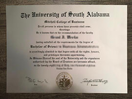 Is it legal to buy a realistic University of South Alabama degree online?
