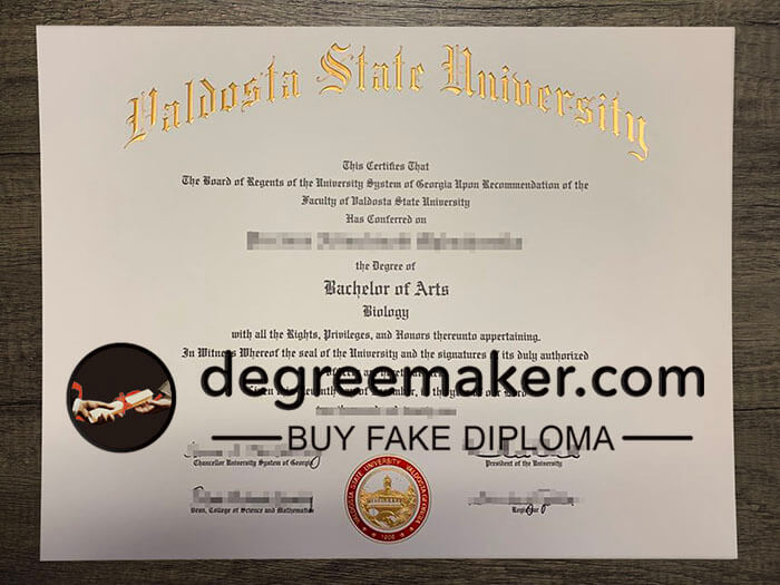 order fake Valdosta State University diploma online