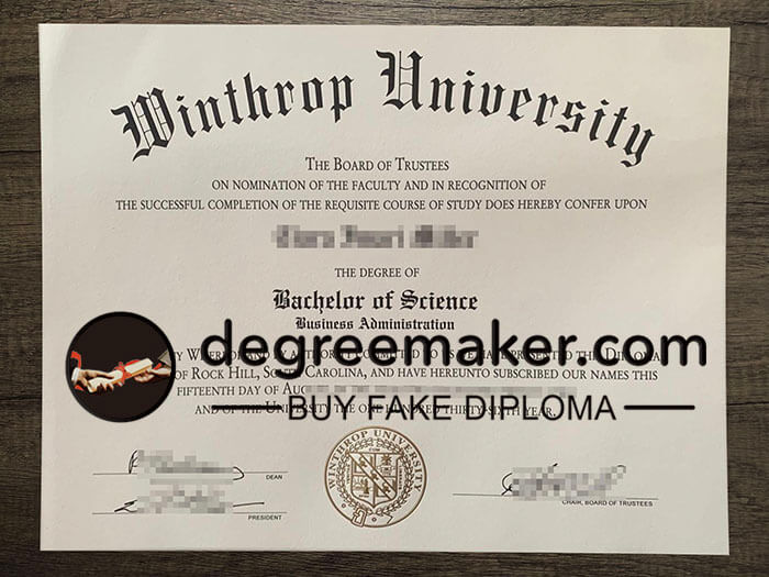 buy fake Winthrop University degree