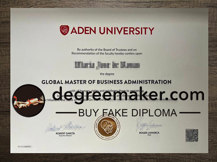buy fake Aden University degree