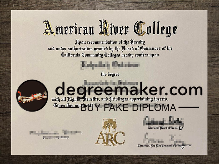 buy fake American River College degree